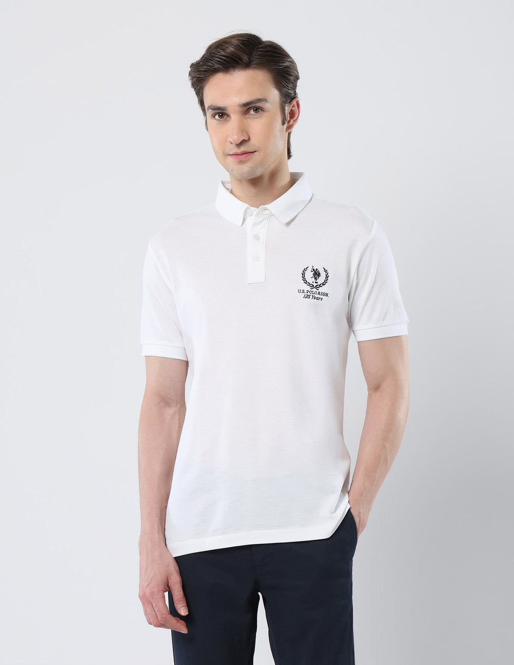 Brand Embroidered 135 Anniversary Polo Shirt