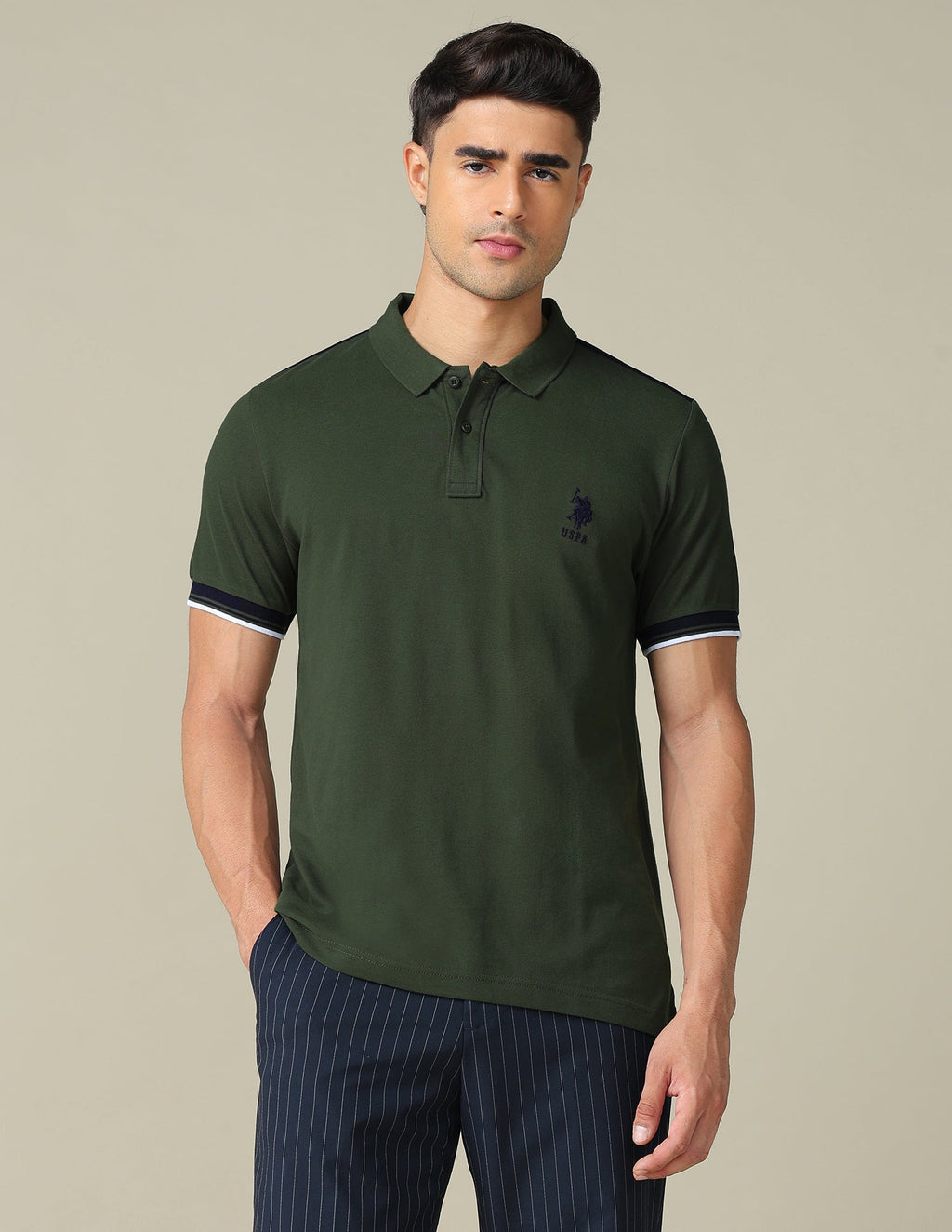 Brand Embroidered Regular Fit Polo Shirt