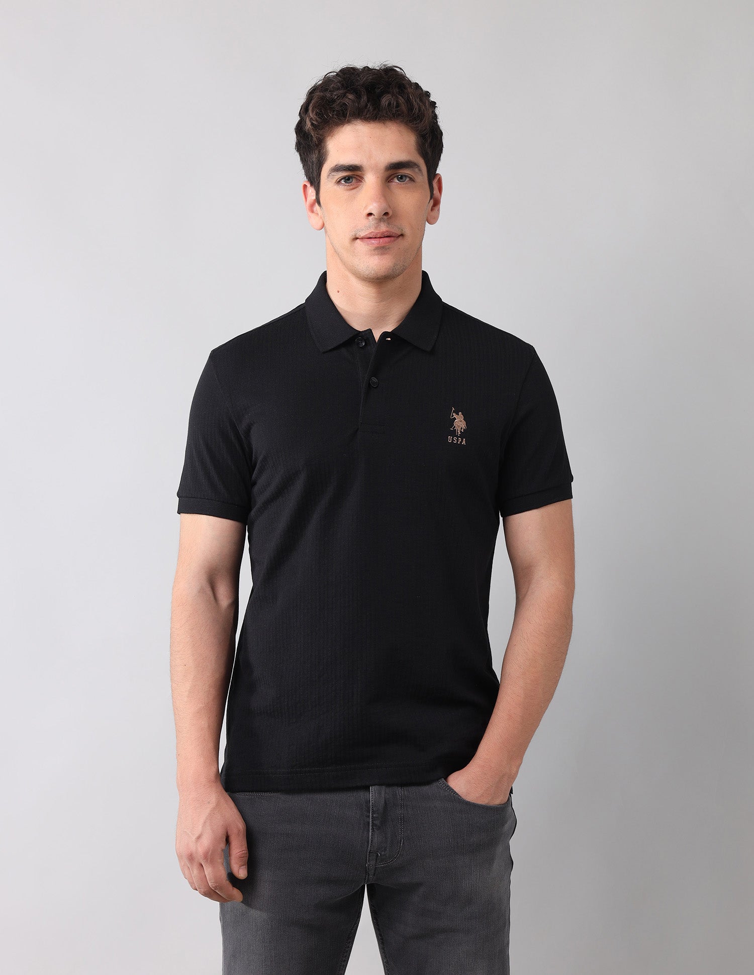 Muscle Fit Black Label Polo Shirt
