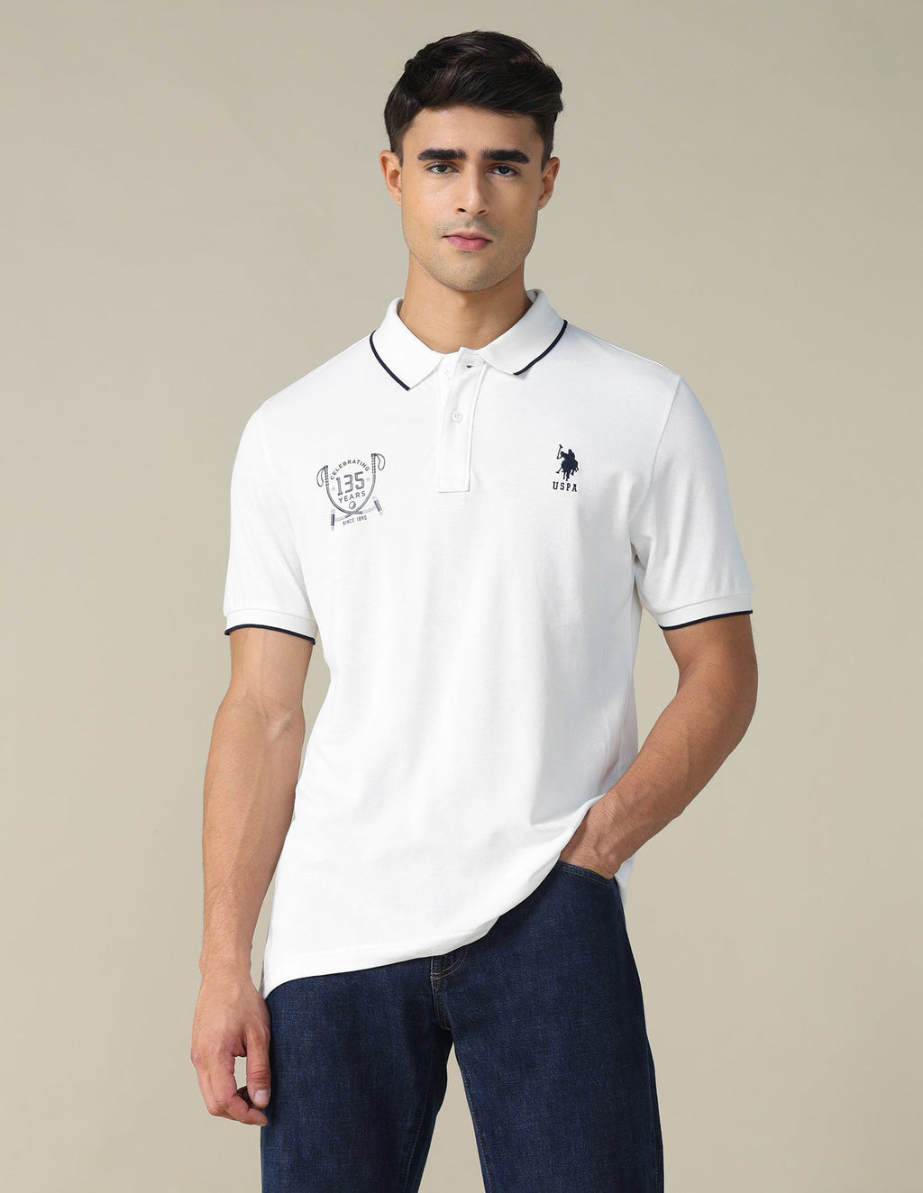 Graphic Printed Regular Fit Polo Shirt