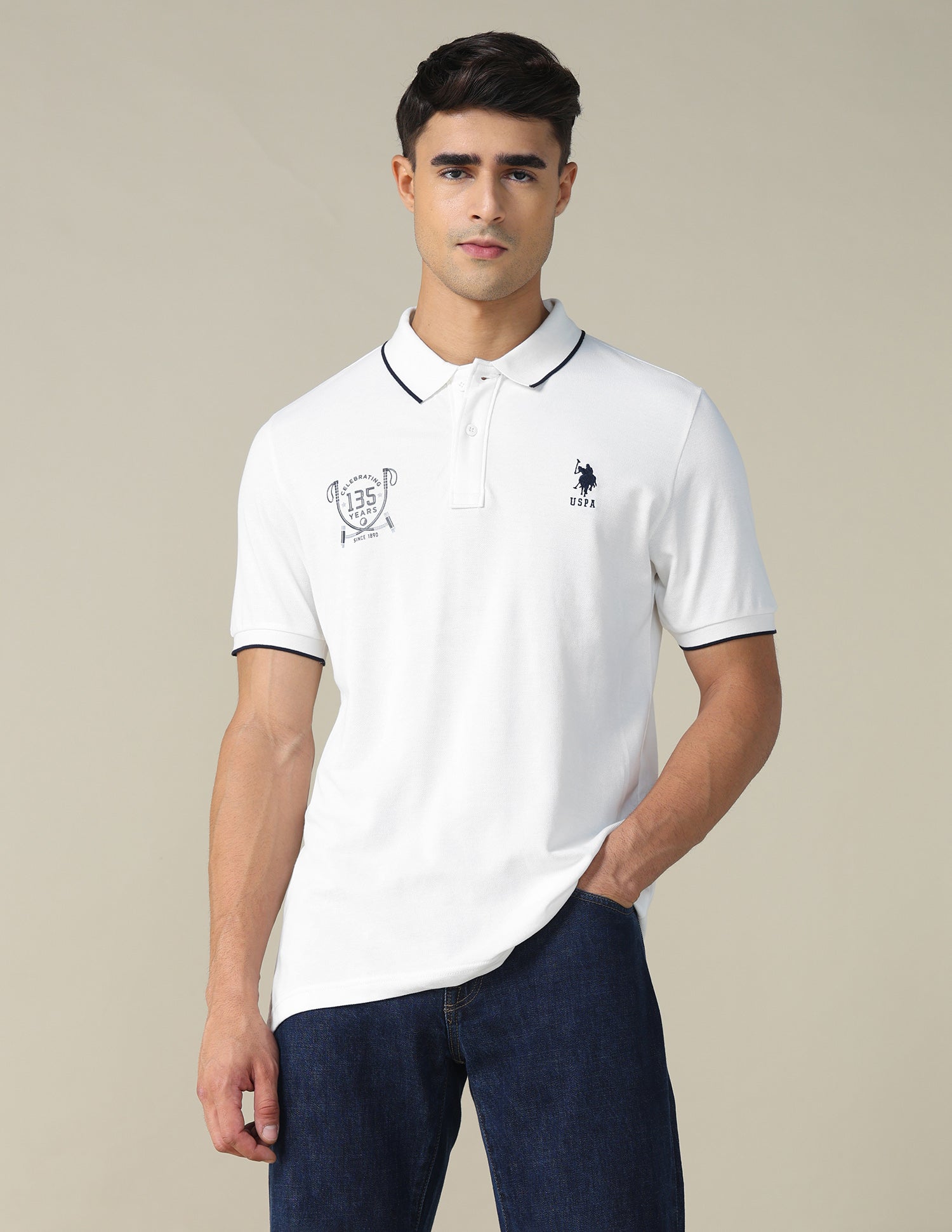 Graphic Printed Regular Fit Polo Shirt