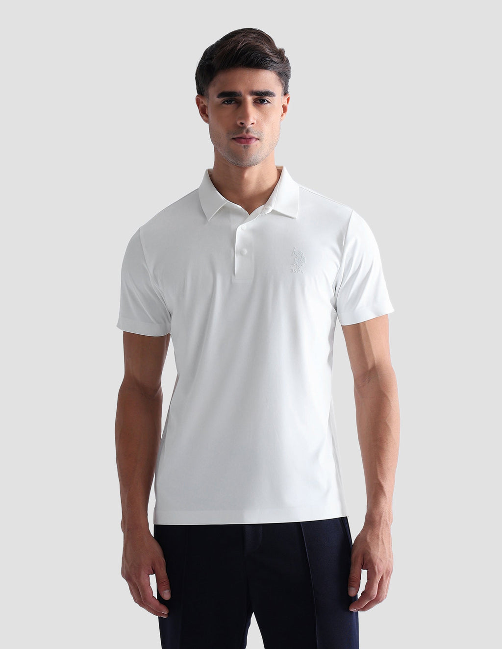 Brand Embossed Active Polo Shirt