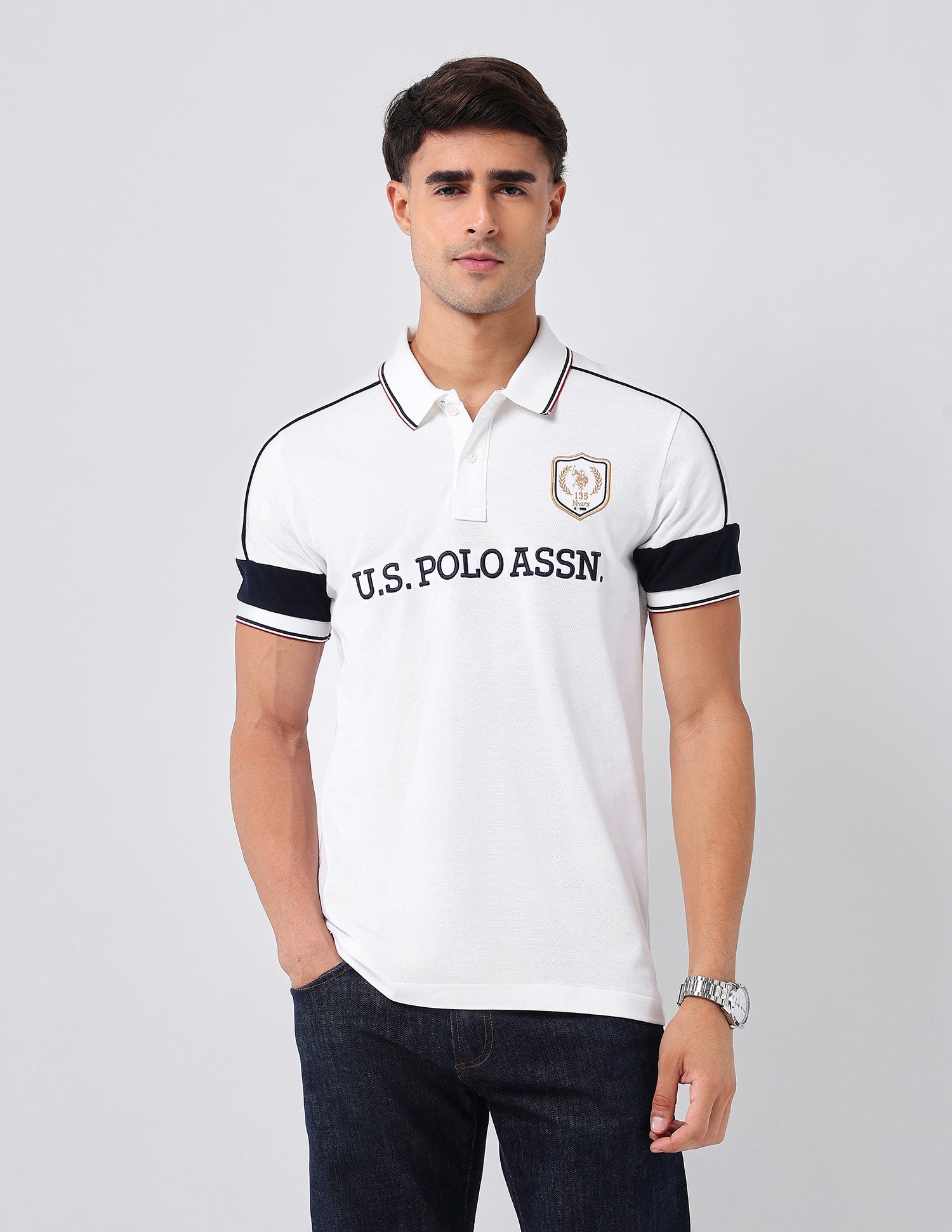 Brand Embroidered Regular Fit Polo Shirt