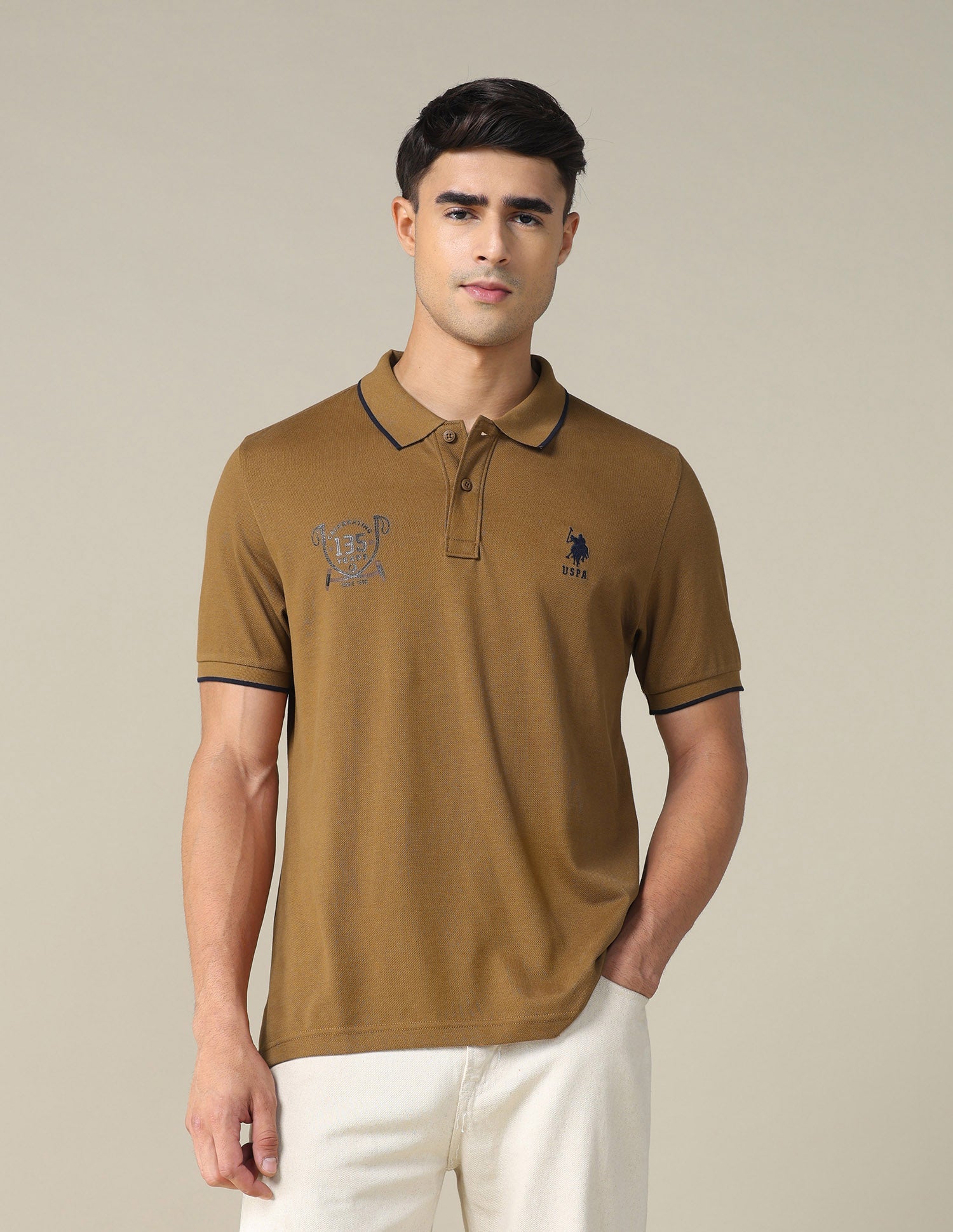 Graphic Printed Regular Fit Polo Shirt