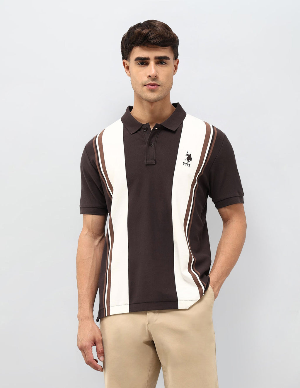 Colorblocked Regular Fit Polo Shirt