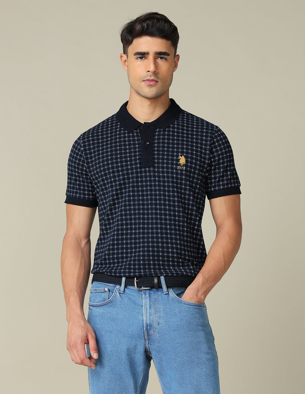 All-Over Printed Regular Fit Polo Shirt