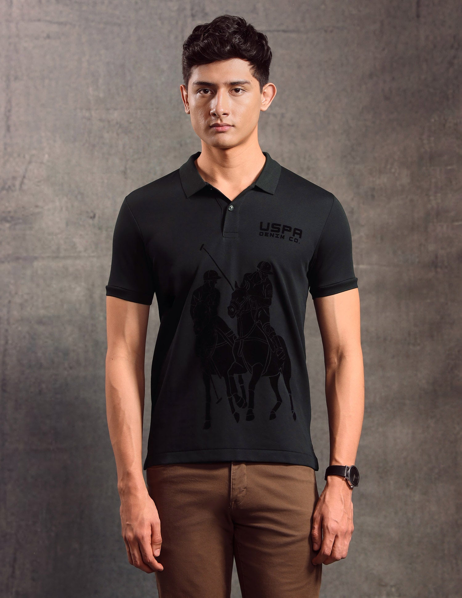 Graphic Printed Regular Fit Polo shirt
