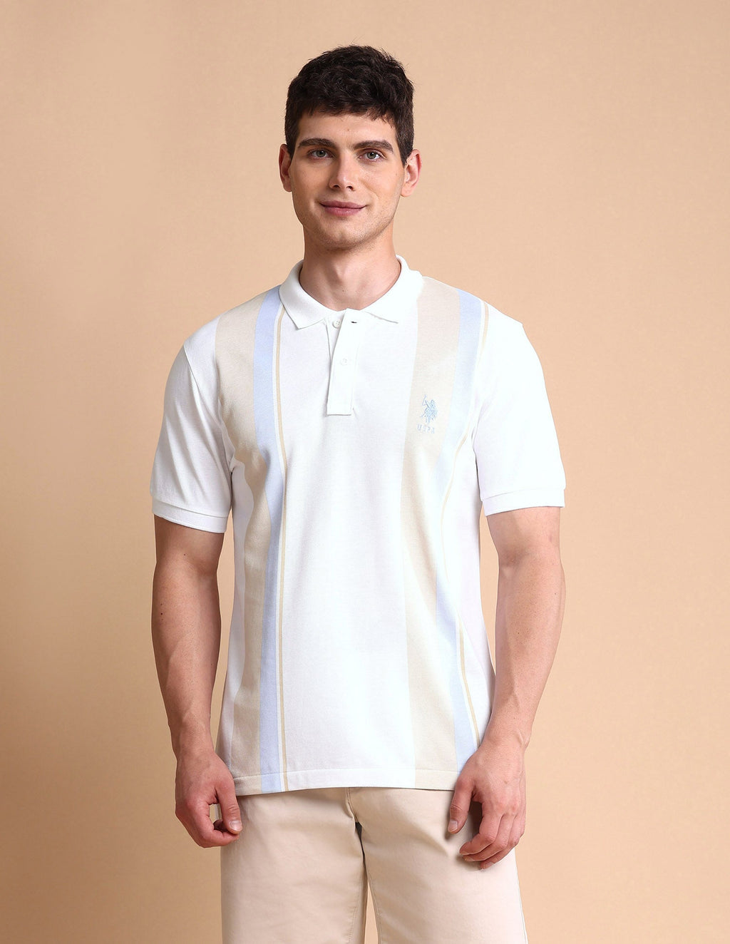 Colourblocked Slim Fit Polo Shirt