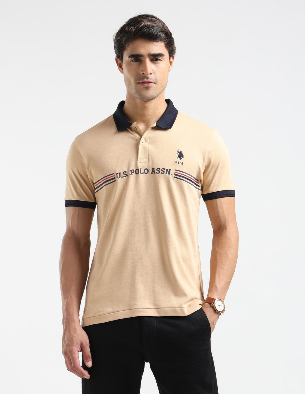 Brand Embossed Regular Fit Polo Shirt