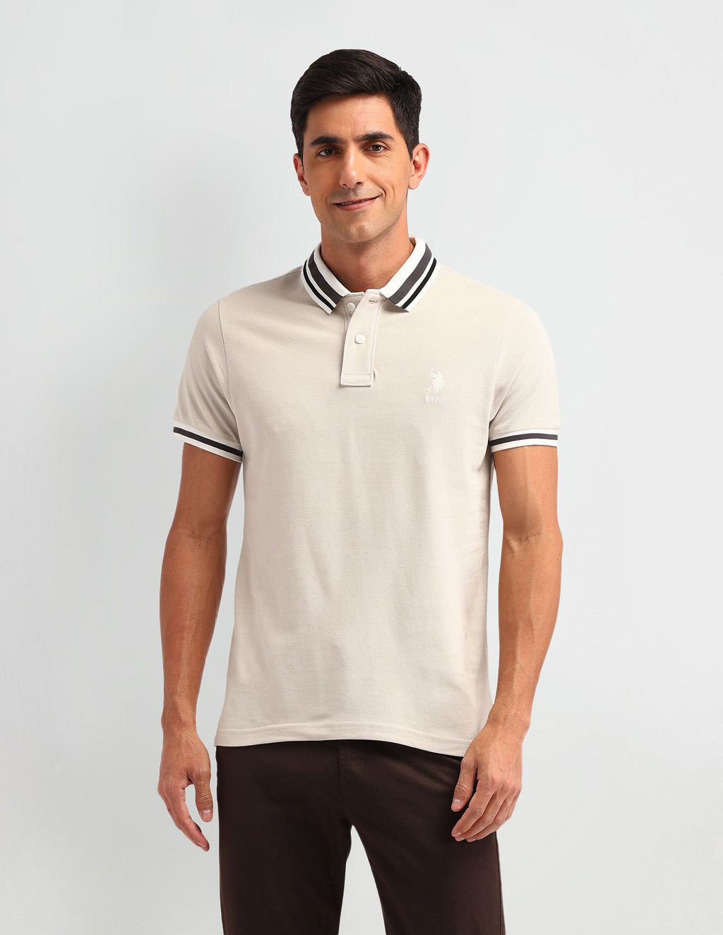 Outdoor Muscle Fit Solid Polo Shirt