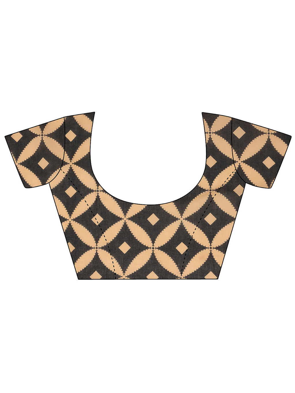 Maroon Printed Cotton Saree With Unstitched Blouse Piece