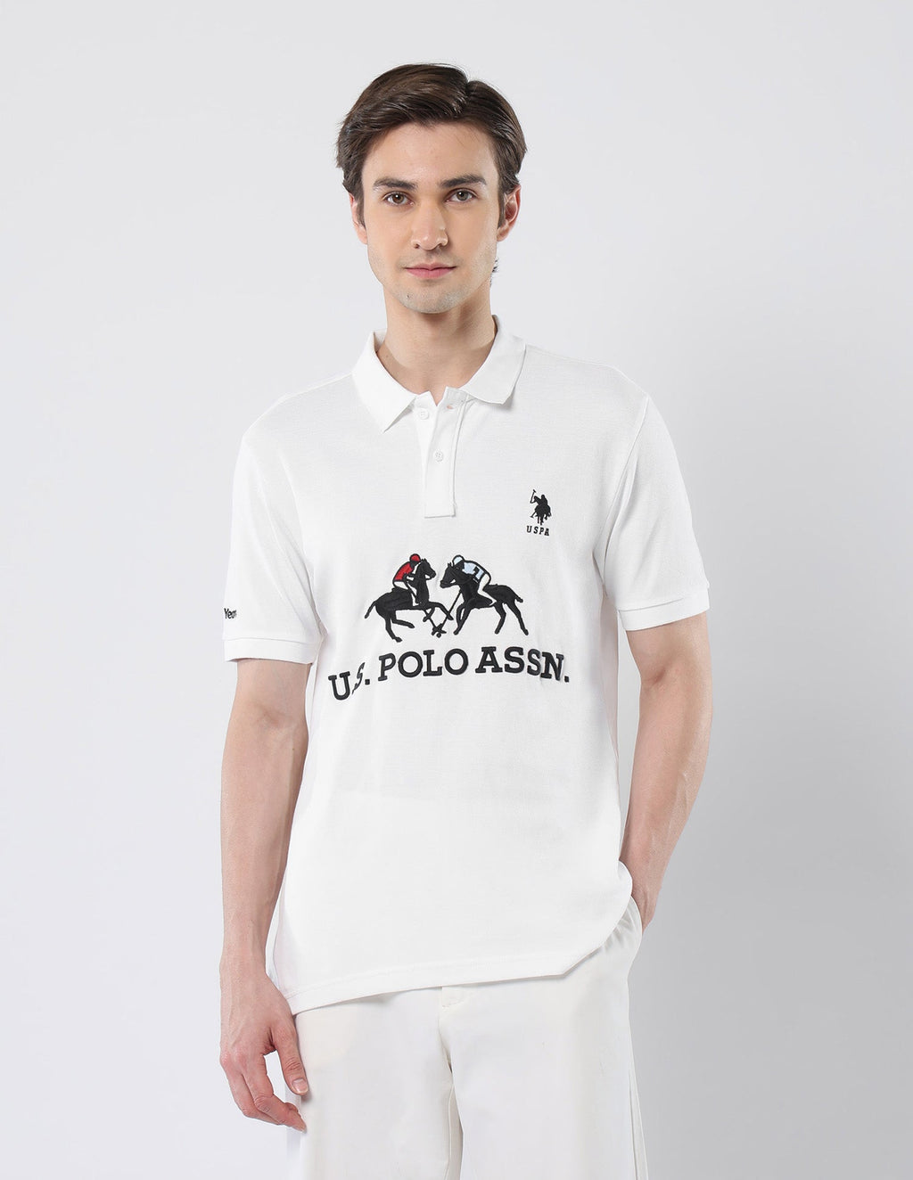 Brand Embroidered 135 Anniversary Polo Shirt