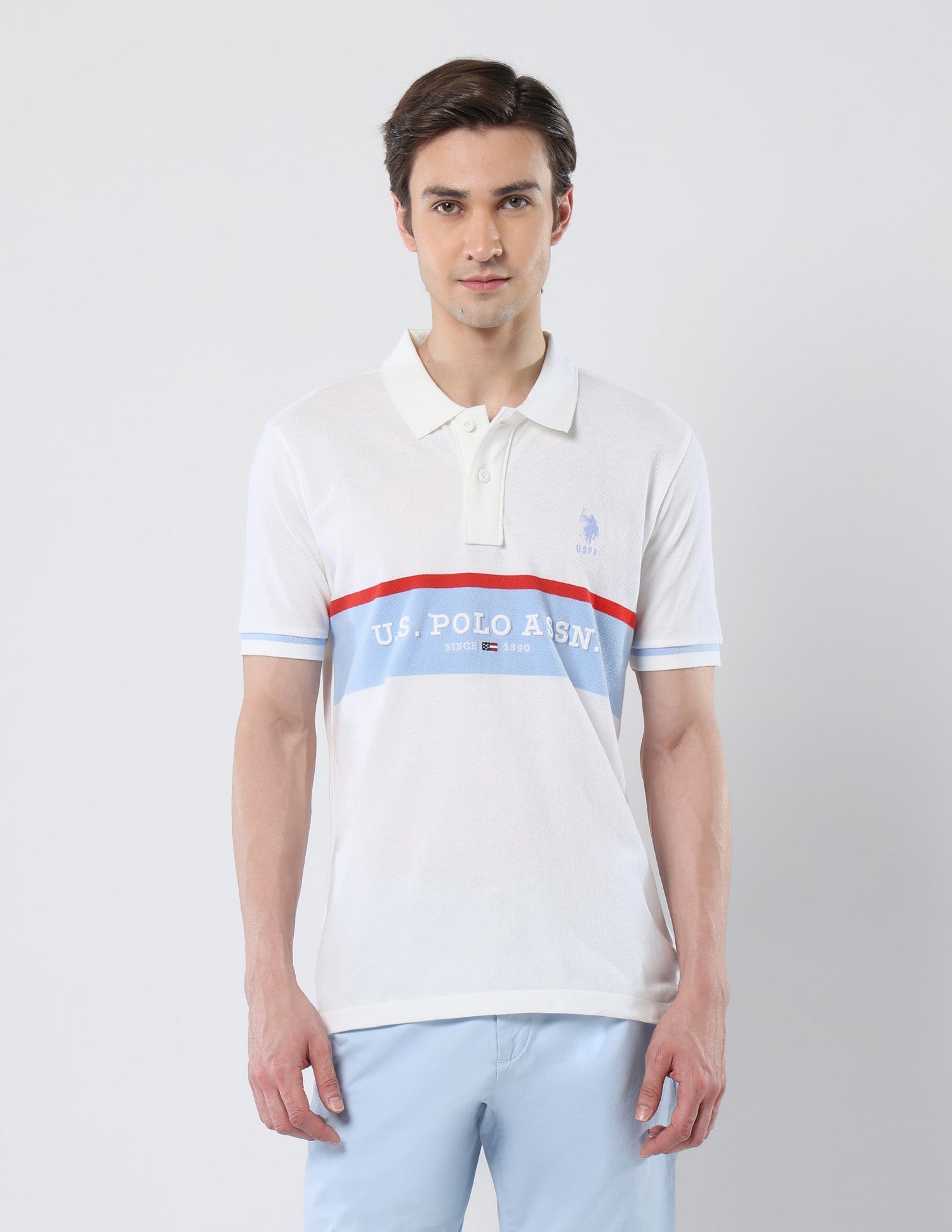 Brand Embroidered 135 Anniversary Polo Shirt