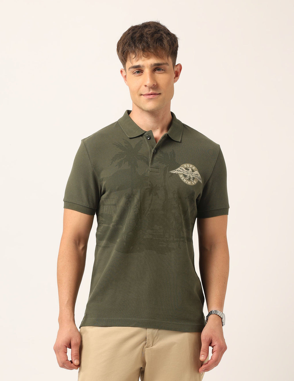 Graphic Muscle Fit Polo Shirt