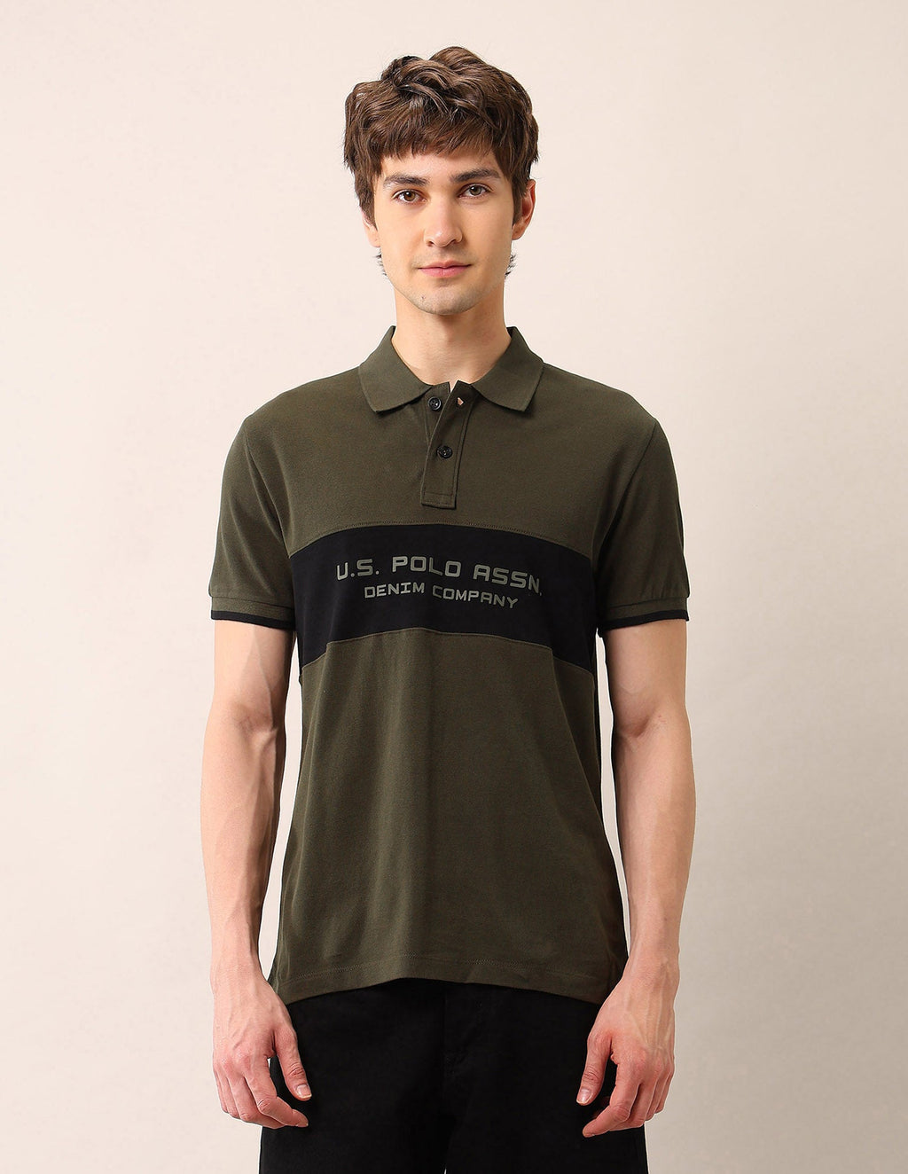 Brand Printed Pure Cotton Polo Shirt