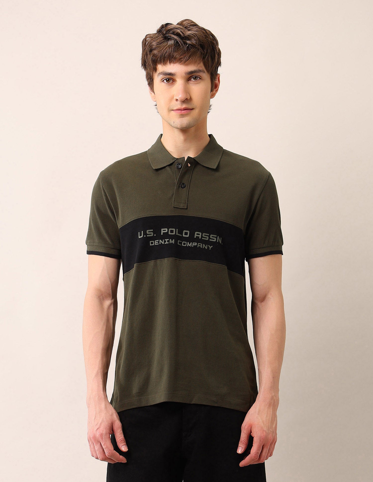 Brand Printed Pure Cotton Polo Shirt