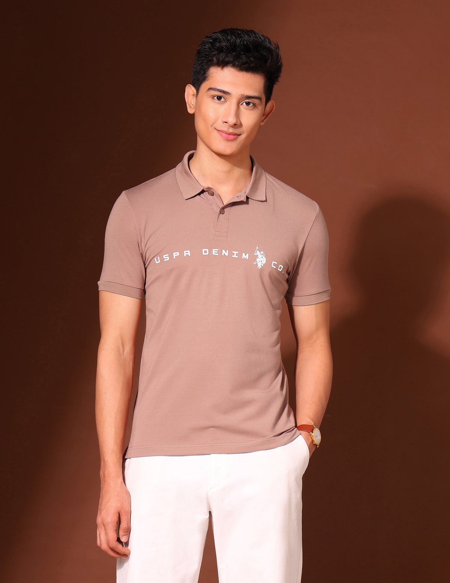 Brand Printed Work And Wander Polo Shirt