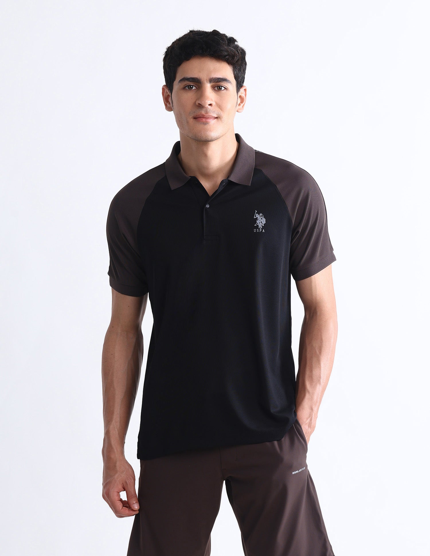 Colourblocked Slim Fit Polo Shirt
