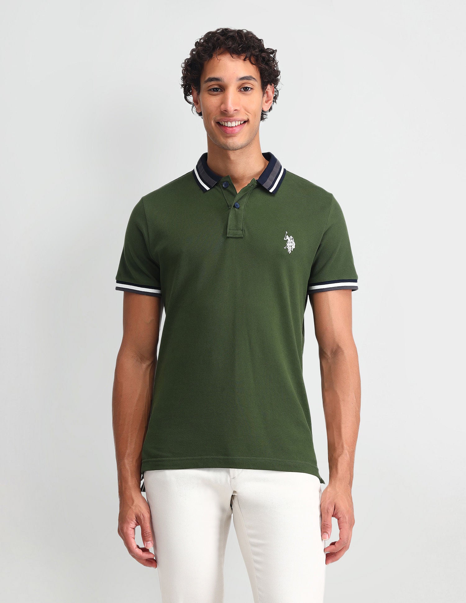 Outdoor Muscle Fit Solid Polo Shirt