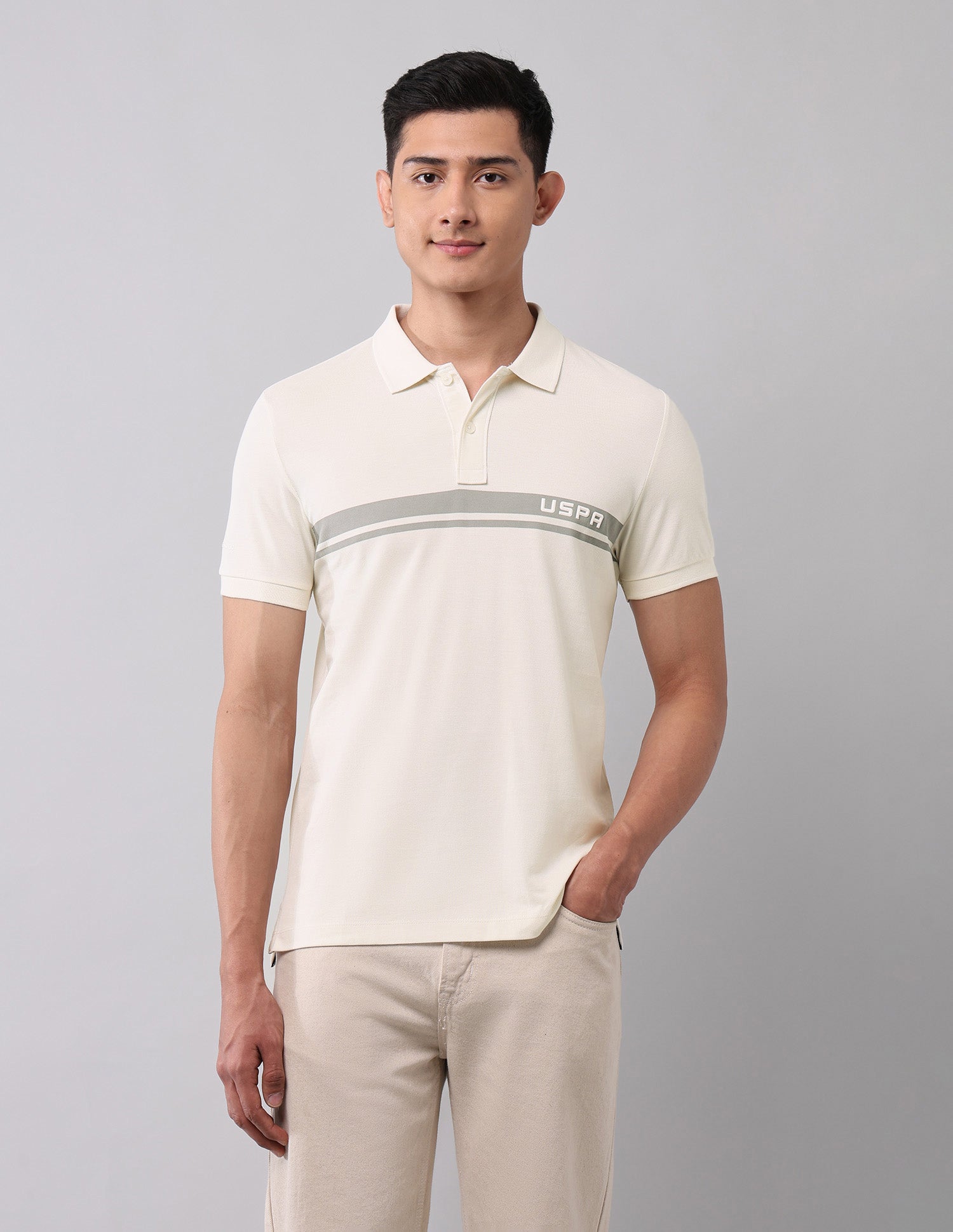 Horizontal Striped Black Label Polo Shirt