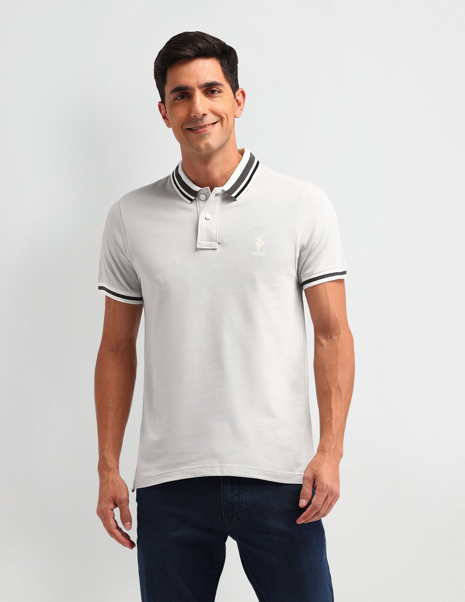 Outdoor Muscle Fit Solid Polo Shirt