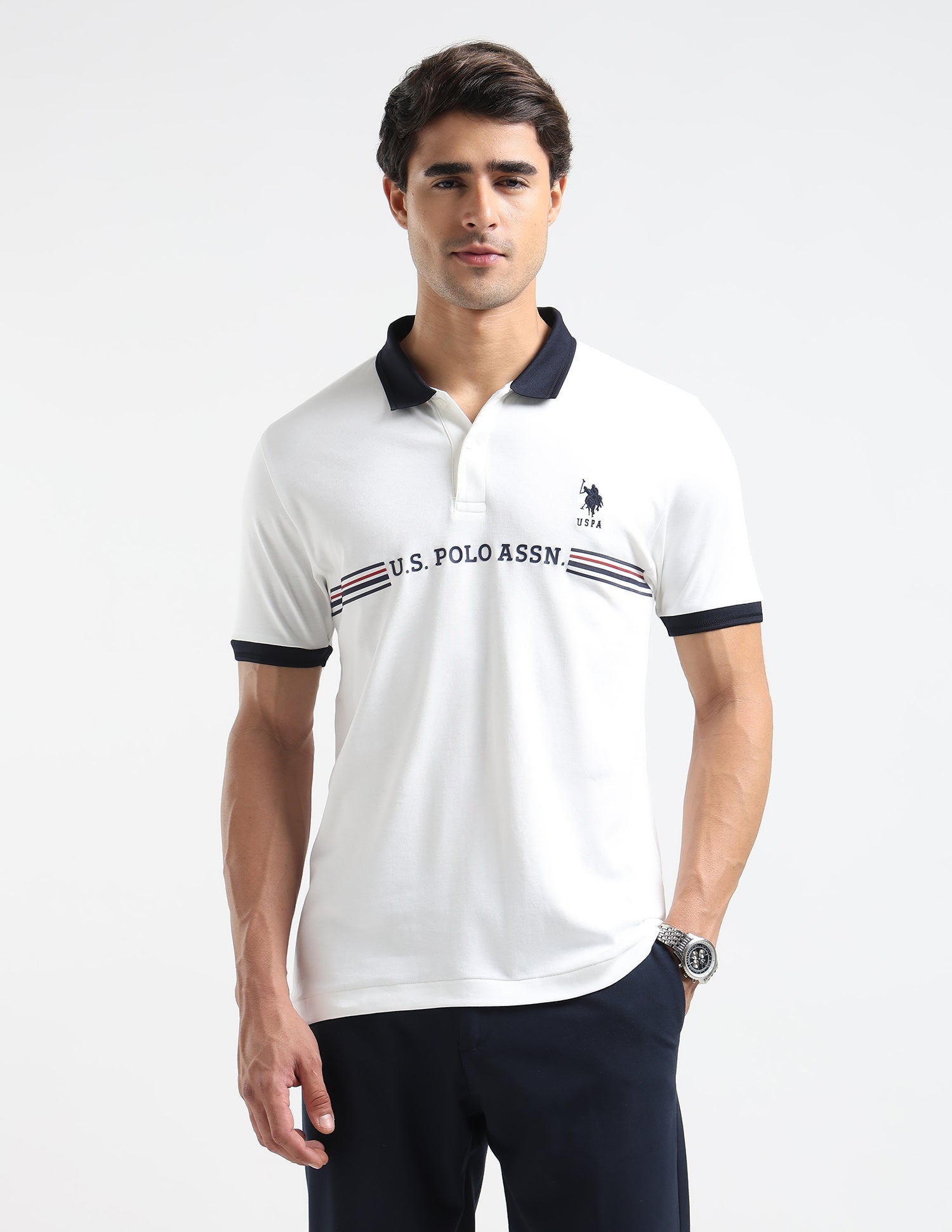Brand Embossed Regular Fit Polo Shirt