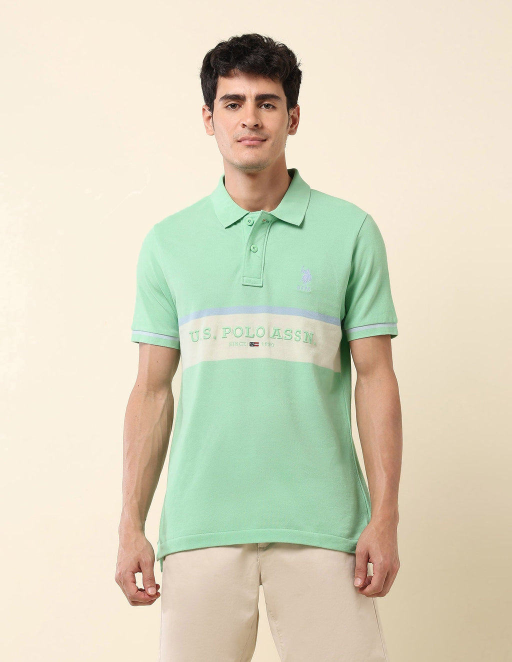 Brand Embroidered Summer Splash Polo Shirt
