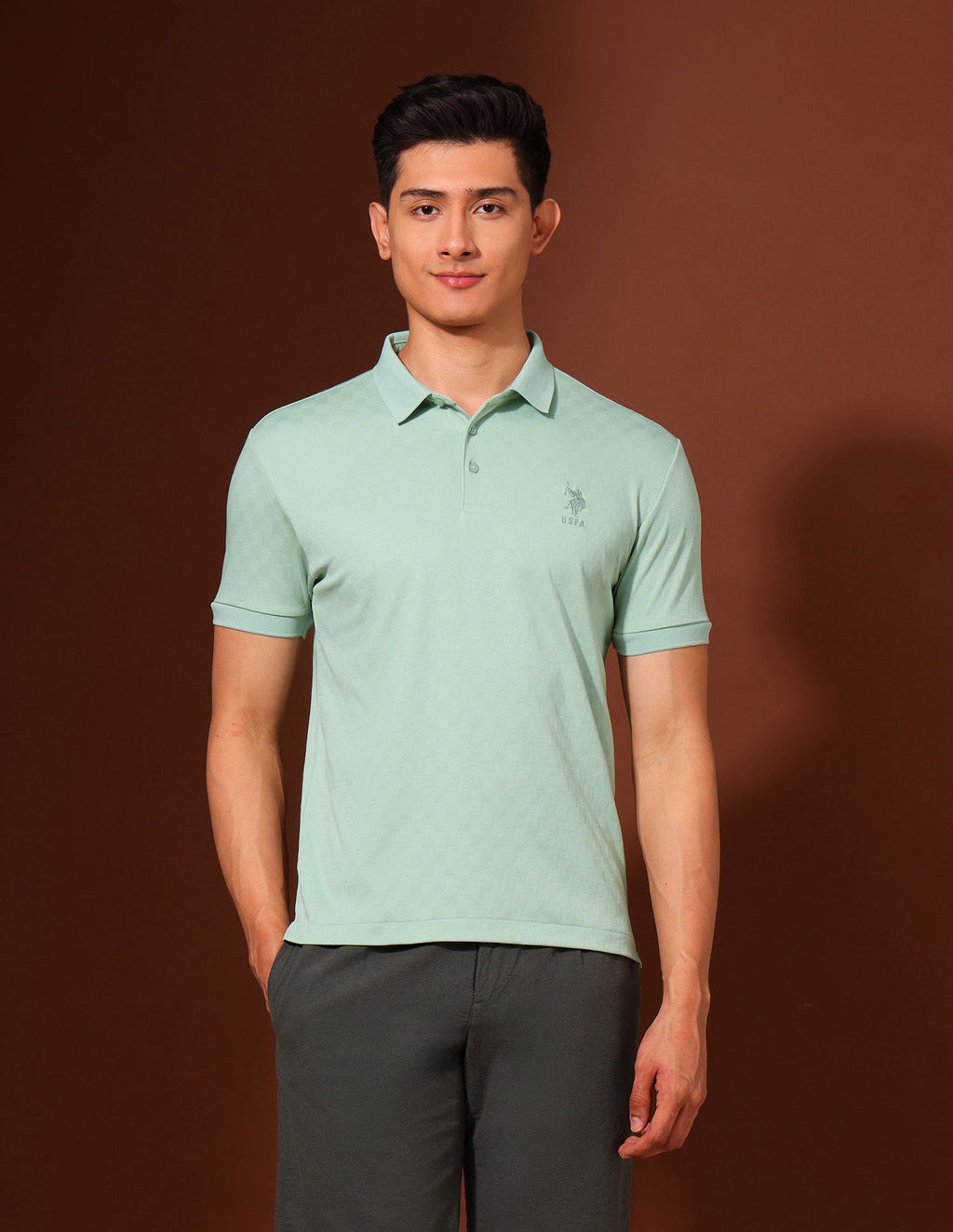 Checked Slim Fit Polo Shirt