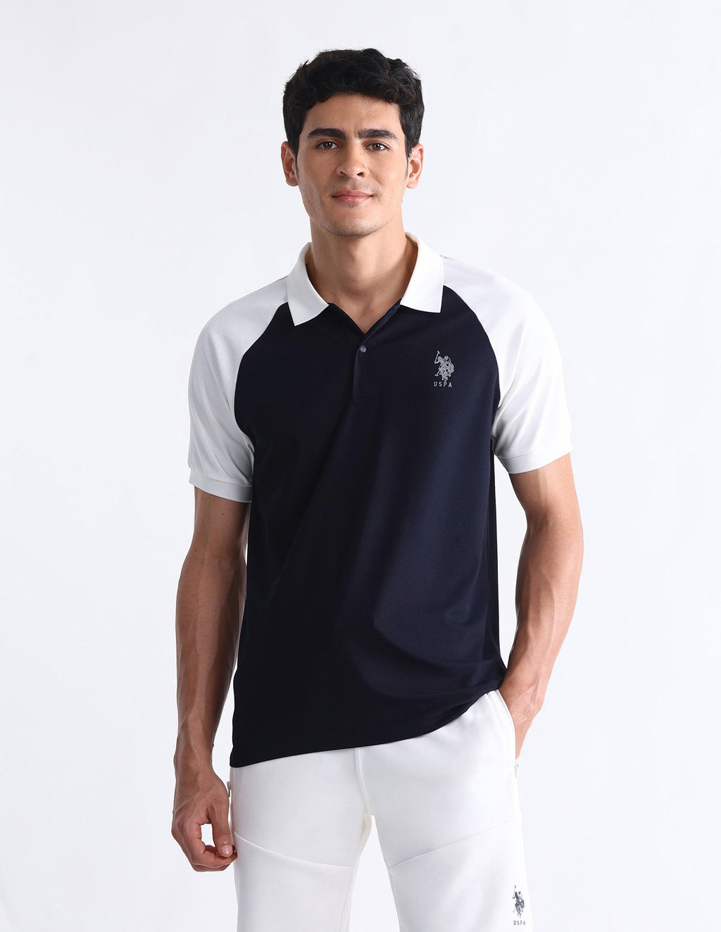 Colourblocked Slim Fit Polo Shirt