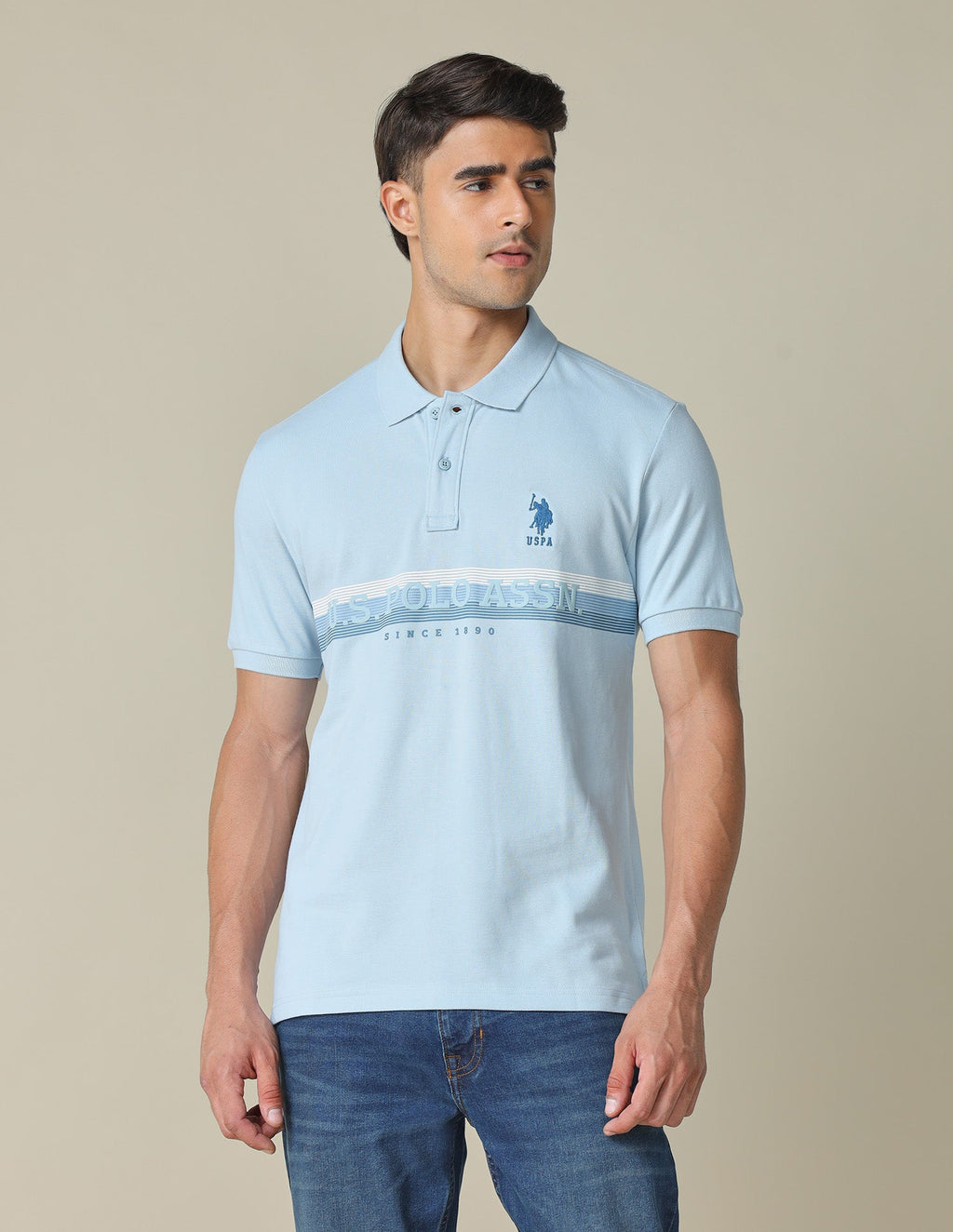 Horizontal Striped Regular Fit Polo Shirt
