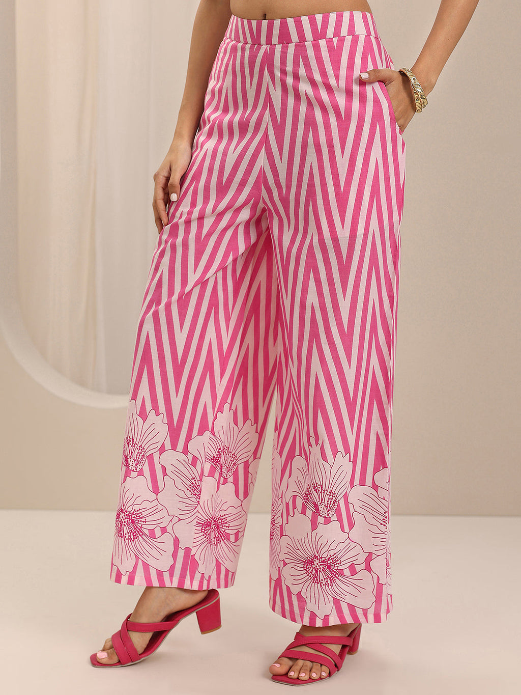 Pink Printed Cotton Co-Ord Sets