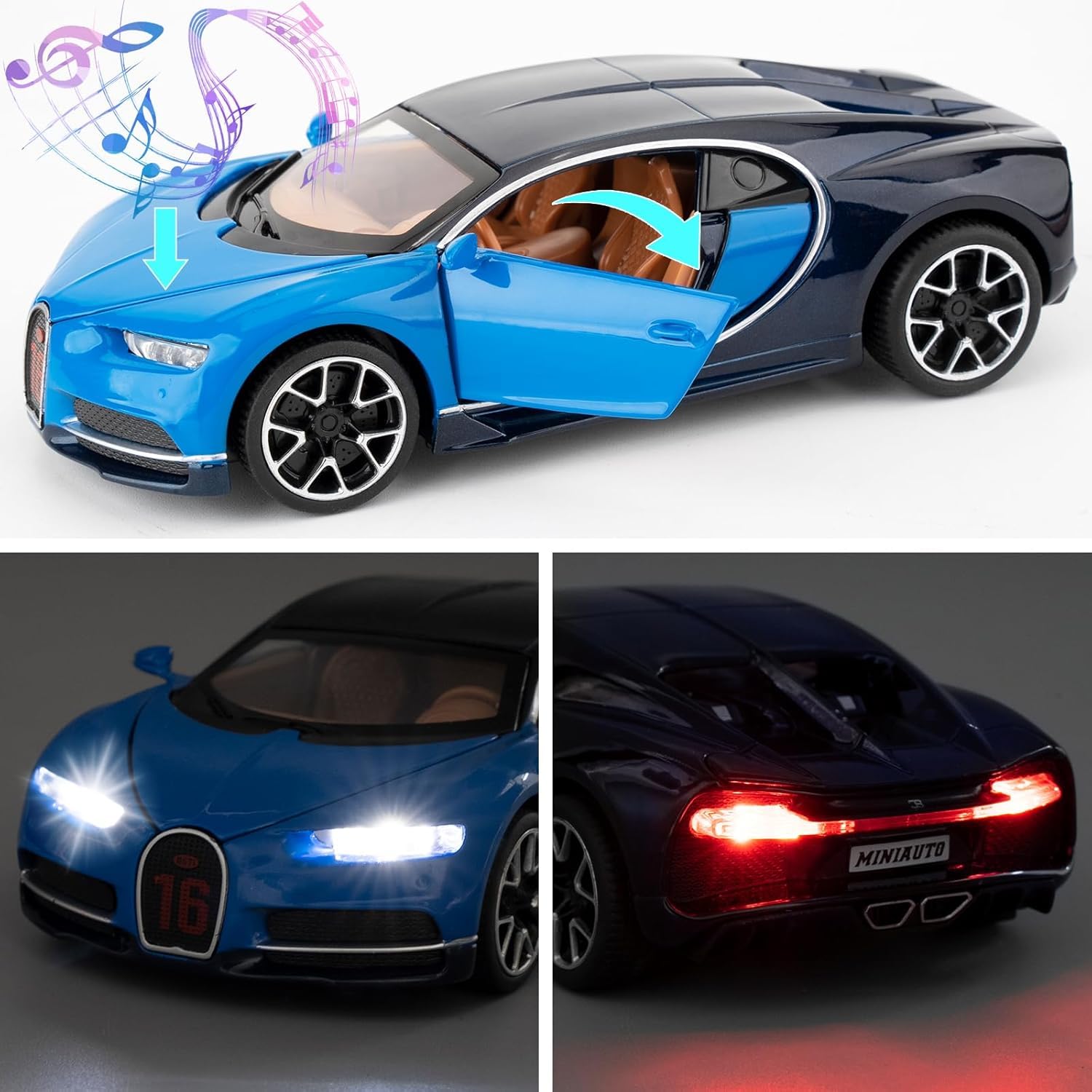 BUGATTI CHIRON METAL 1:24  DIE-CAST
