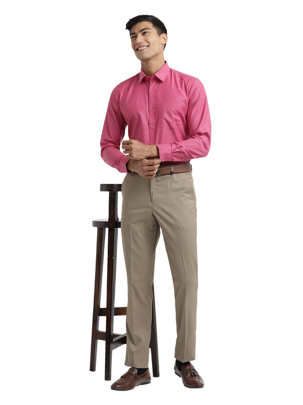 Dark Pink Fil-a-Fil Solid Shirt