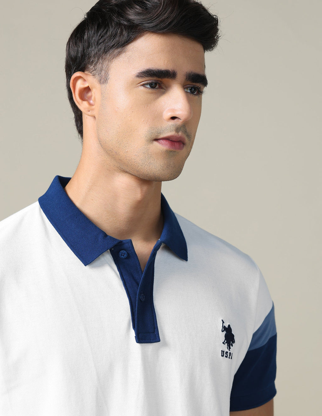 Colourblocked Regular Fit Polo Shirt