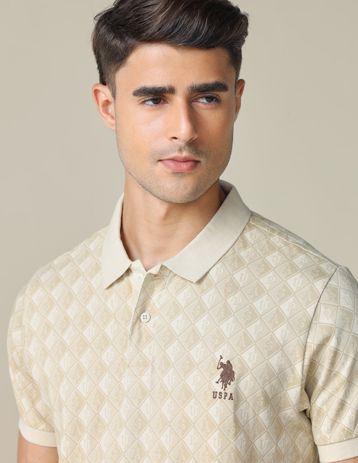 All-Over Printed Regular Fit Polo Shirt
