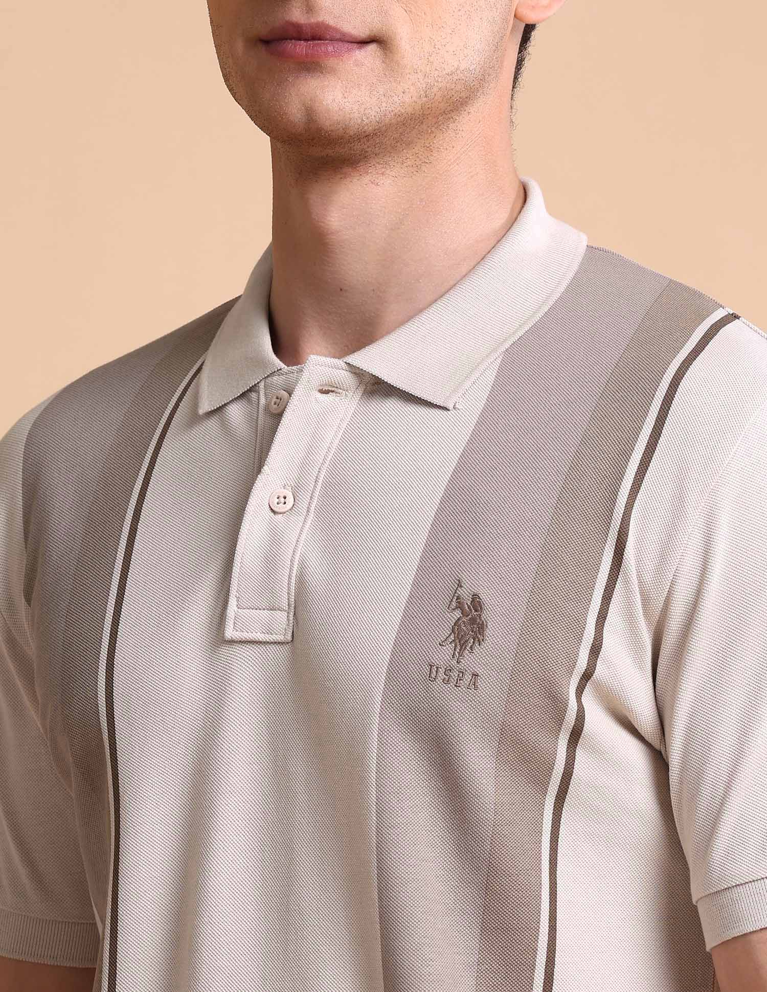 Colourblocked Slim Fit Polo Shirt