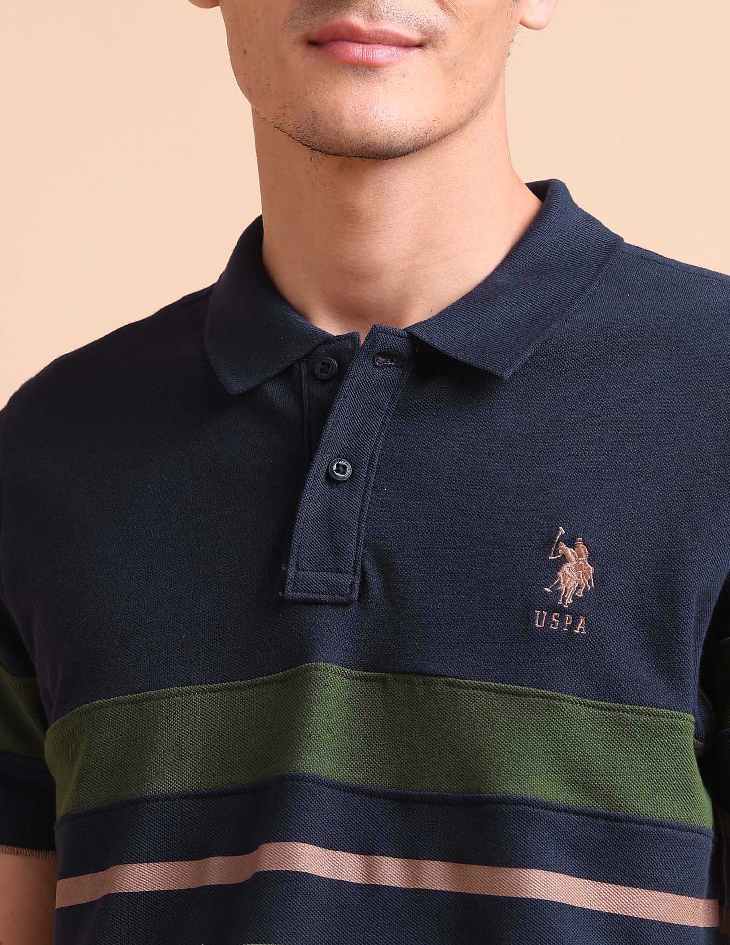 Colourblocked Slim Fit Polo Shirt