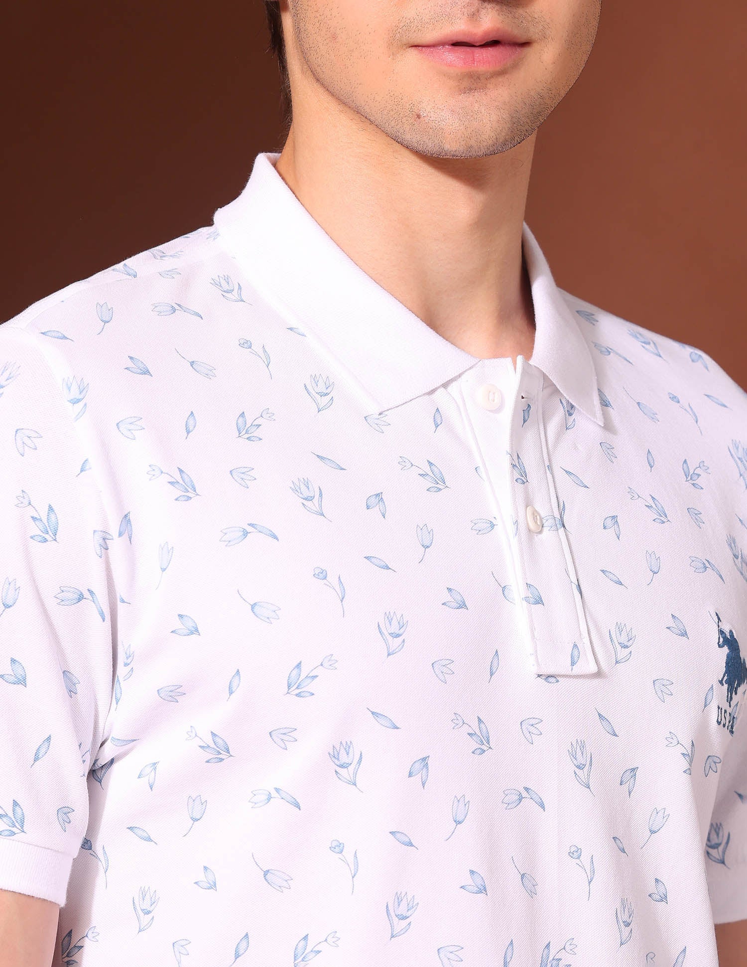 Floral Printed Working Holiday Polo Shirt