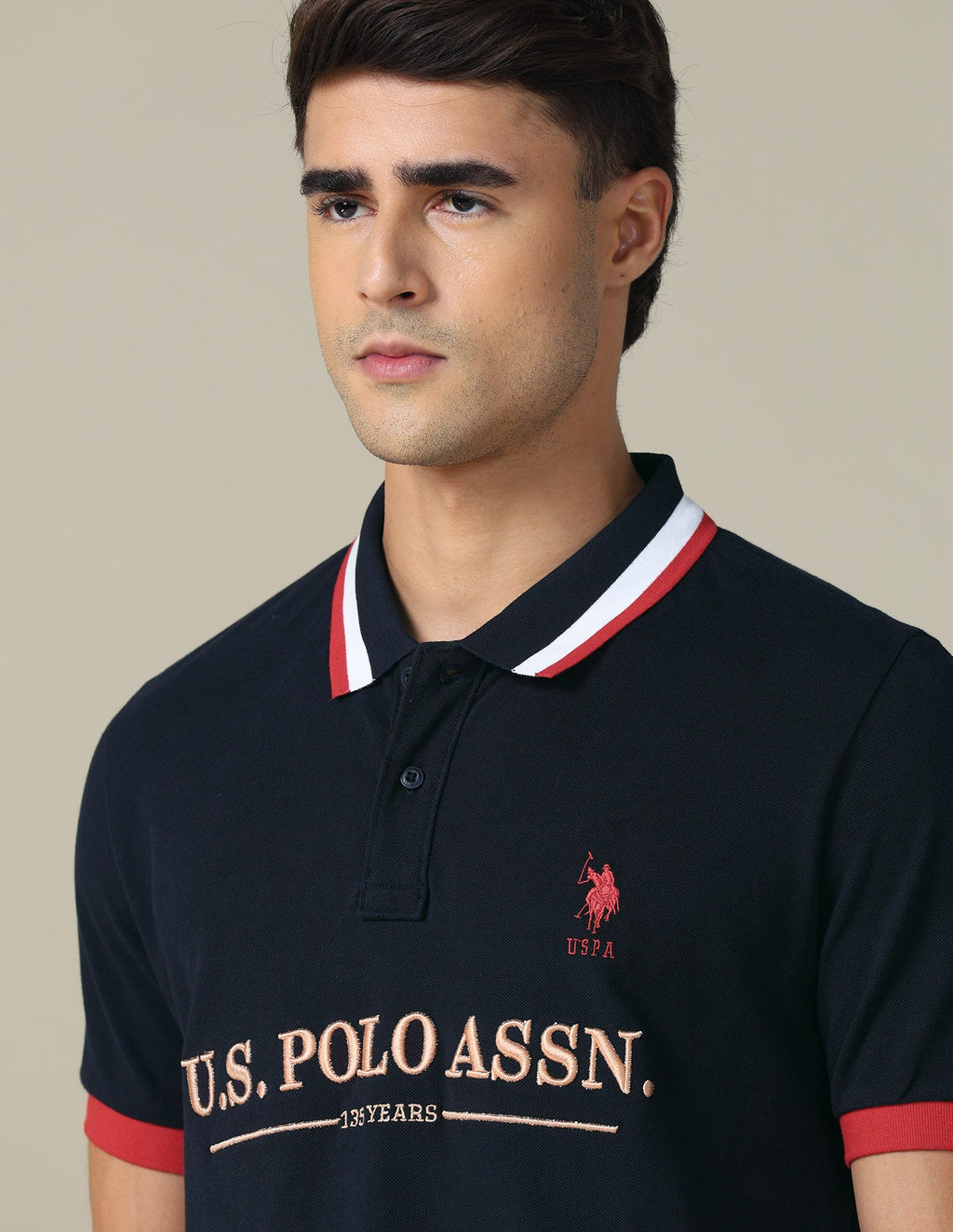 Brand Embroidered Regular Fit Polo Shirt