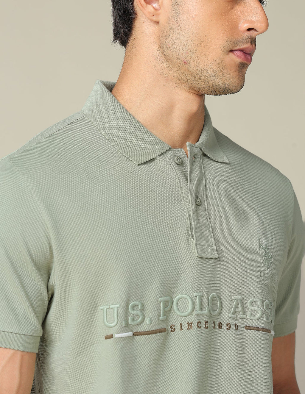 Brand Embroidered Regular Fit Polo Shirt