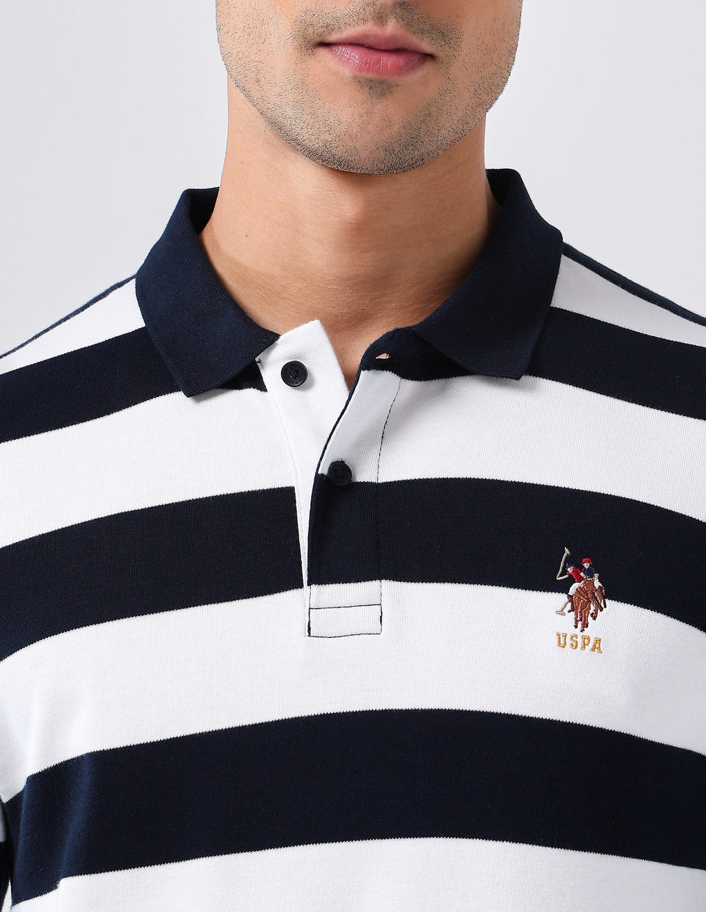 Horizontal Striped Regular Fit Polo Shirt