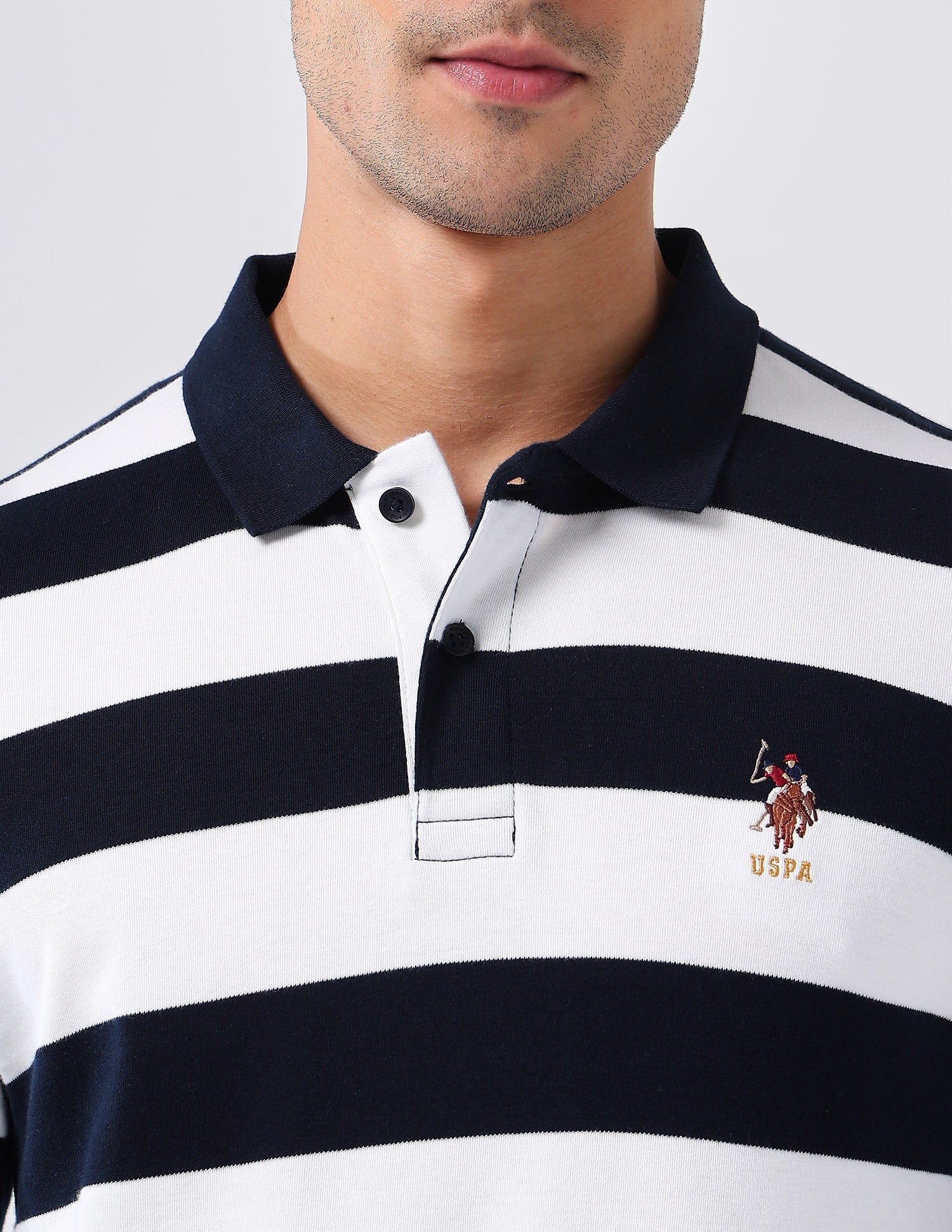 Horizontal Striped Regular Fit Polo Shirt