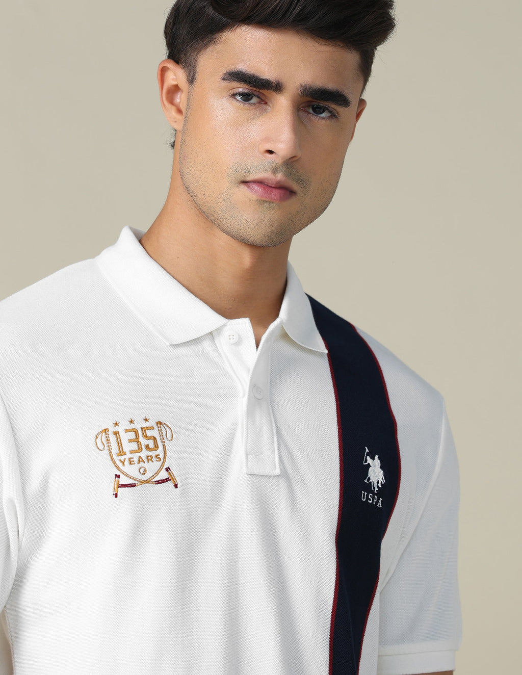 Colourblocked Regular Fit Polo Shirt