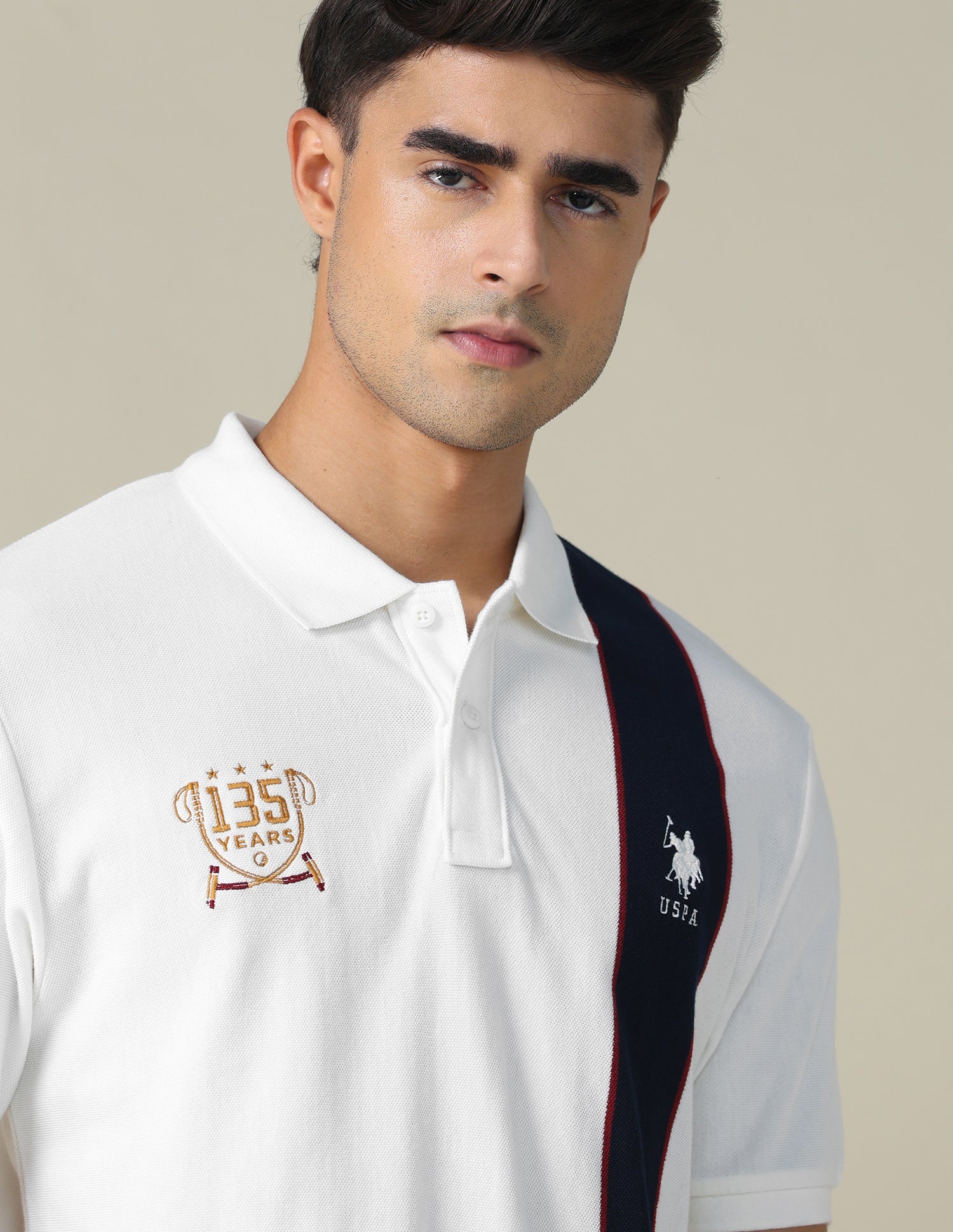 Colourblocked Regular Fit Polo Shirt