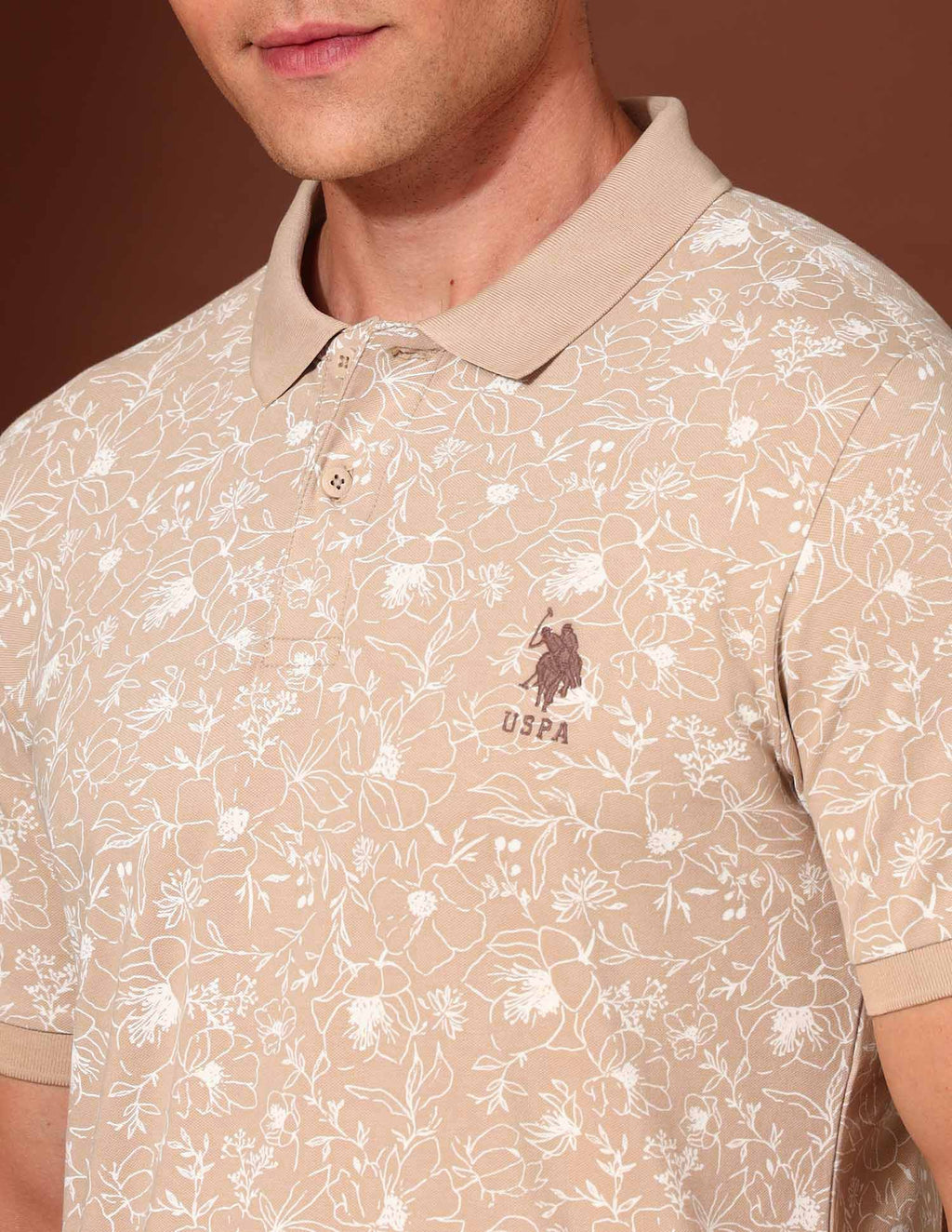Floral Printed Working Holiday Polo Shirt
