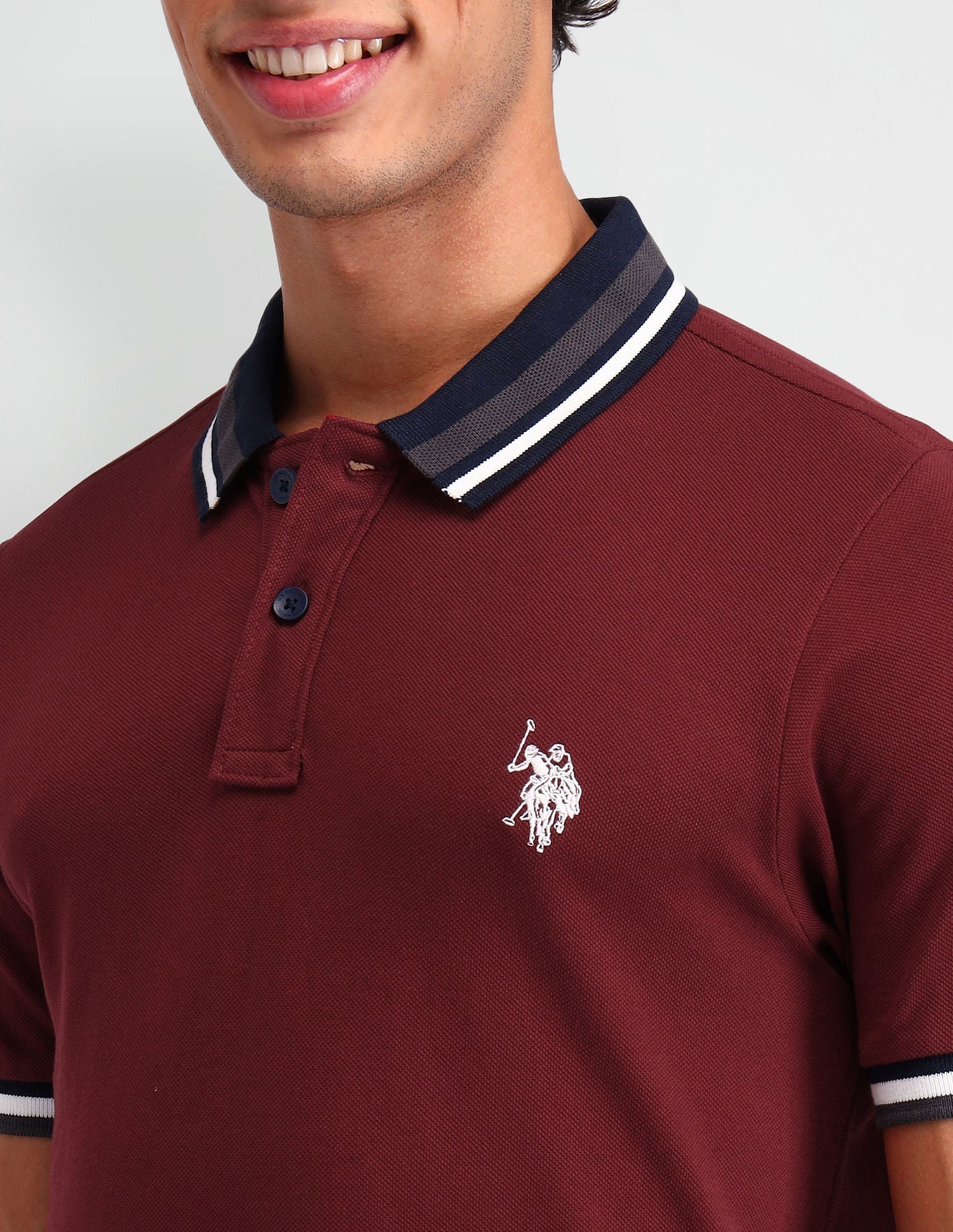Outdoor Muscle Fit Solid Polo Shirt