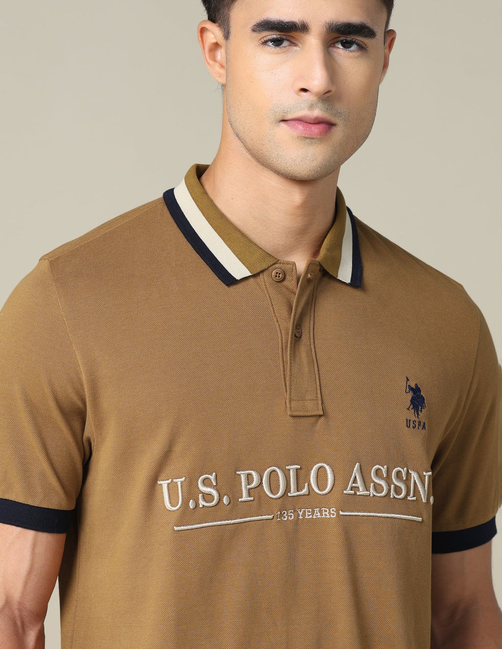 Brand Embroidered Regular Fit Polo Shirt