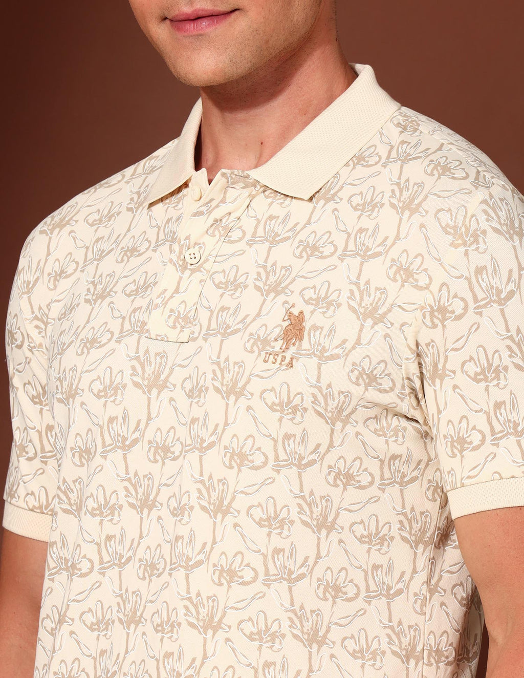 Floral Printed Working Holiday Polo Shirt