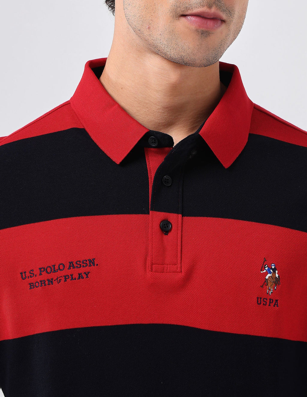 Horizontal Striped Regular Fit Polo Shirt