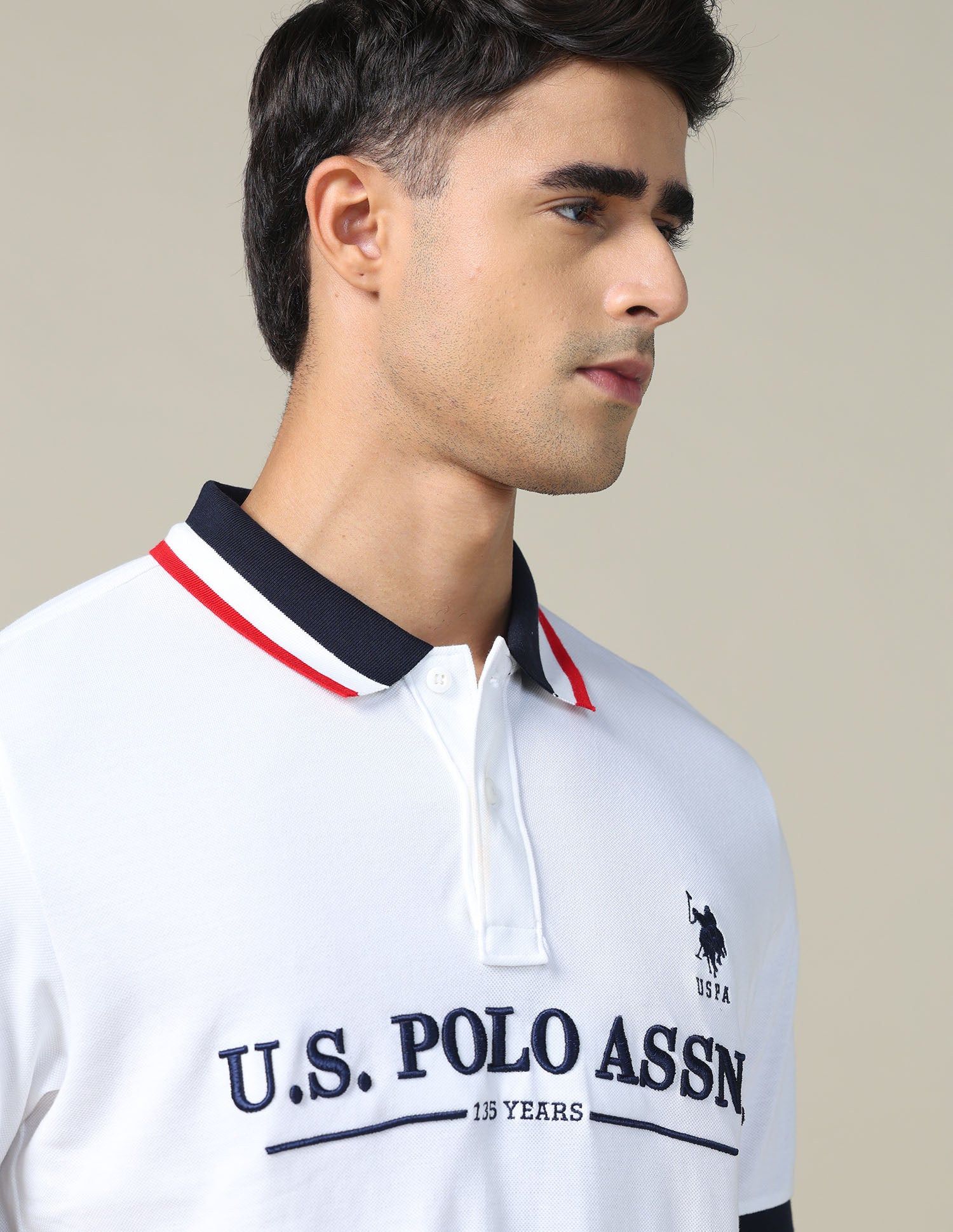 Boxy Fit Brand Embroidered Polo Shirt